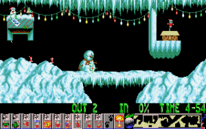 Xmas lemmings screenshot 2